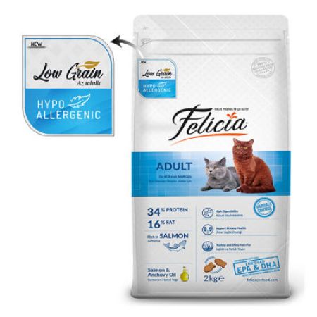 Felicia Tüm Irklara Özel Somonlu HypoAllergenic Kedi Maması 2 KG