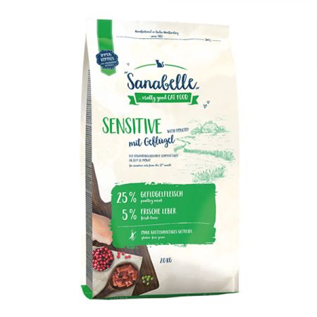 Sanabelle Glutensiz Kümes Hayvanlı Sensitive Kedi Maması 10 kg