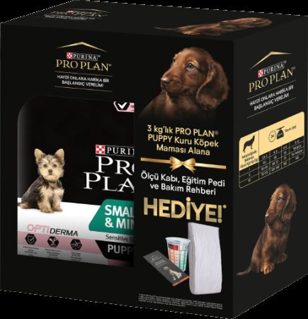 ProPlan Küçük Irk Somonlu Yavru Köpek Maması 3 kg + Eğitim Pedi Hediyeli