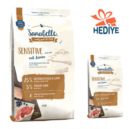 Sanabelle Glutensiz Kuzu Etli Sensitive Kedi Maması 10 kg