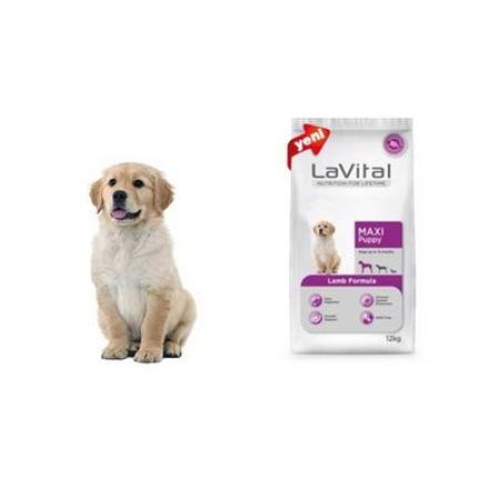 La Vital Kuzu Etli Büyük Irk Yavru Köpek Maması 12 + 3 KG