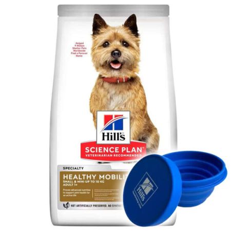 Hills Healthy Mobilty Küçük Irk Tavuk Etli Köpek Maması 1,5 Kg + Katlanır Mama Kabı