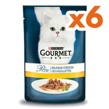 Gourmet Perle Izgara Tavuklu Yaş Kedi Maması 85 Gr x 6 Adet