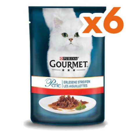 Gourmet Perle Izgara Sığır Etli Yaş Kedi Maması 85 Gr x 6 Adet