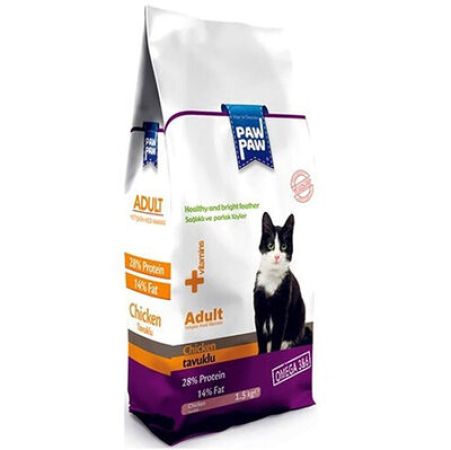 Paw Paw Tavuk Etli Yetişkin Kedi Maması 15 Kg