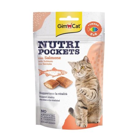 Gimcat Nutripockets Kedi Ödülü Somon Omega 3&6 60Gr