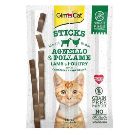 Gimcat Sticks Kuzu Etli Ve Pirinçli Ödül Çubukları 4'lü 20gr