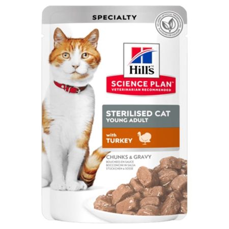 Hills Sterilised Hindili Pouch Kısırlaştırılmış Kedi Konservesi 85 Gr