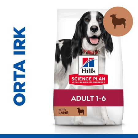 Hills Adult Kuzulu ve Pirinçli Orta Irk Yetişkin Köpek Maması 14 Kg