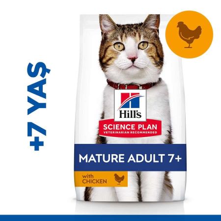 Hills Adult +7 Tavuklu Yaşlı Kedi Maması 1,5 Kg