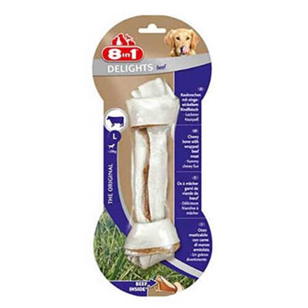 8in1 Delights Bones Biftekli Köpekler İçin Ağız Bakım Kemiği Large