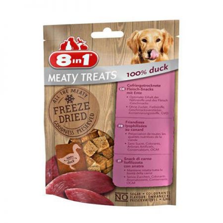 8 in 1 Freeze Dried Tahılsız Kurutulmuş Ördekli Köpek Ödül Maması 50 Gr