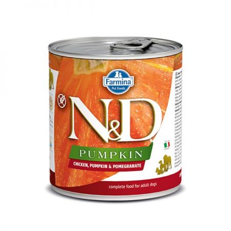 N&D Balkabaklı Tavuk ve Narlı Köpek Konservesi 285 Gr