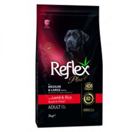 Reflex Plus Kuzulu Orta ve Büyük Irk Yetişkin Köpek Maması 3 Kg