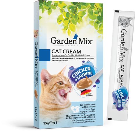 Garden Mıx Kedi Kreması Tavuk+taurin 15gr x 5 Adet