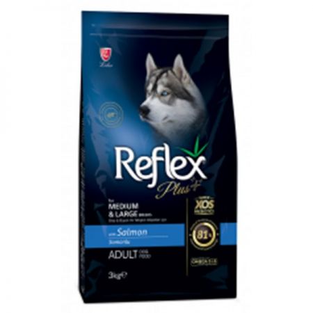 Reflex Plus Somonlu Orta ve Büyük Irk Yetişkin Köpek Maması 3 Kg