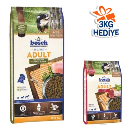 Bosch Yetişkin Kümes Hayvanlı ve Darılı Köpek Maması 15 kg