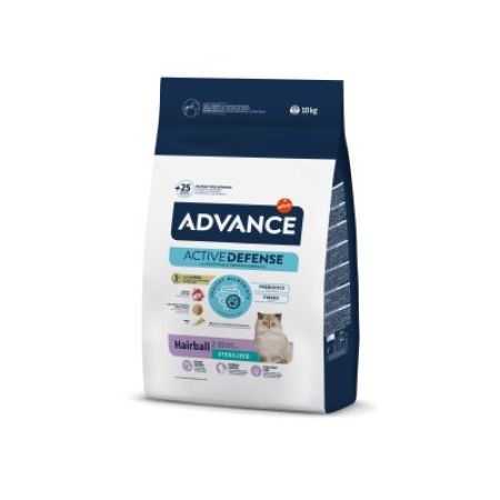 Advance Sterilised Hairball Tüy Yunağı Önleyici Hindili Kısırlaştırılmış Kedi Maması 10 kg