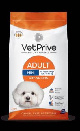 Vet Prive Mini Adult Küçük Irk Somonlu Köpek Maması 3 Kg