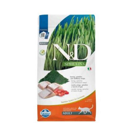 N&D Spirulina Ringa Balıklı Yetişkin Kedi Maması 1,5kg