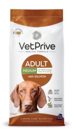 Vet Prive Adult Orta Irk Somonlu Etli Yetişkin Köpek Maması 14 Kg