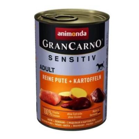 Animonda Gran Carno Sensitiv Hindili Patatesli Köpek Konservesi 400gr