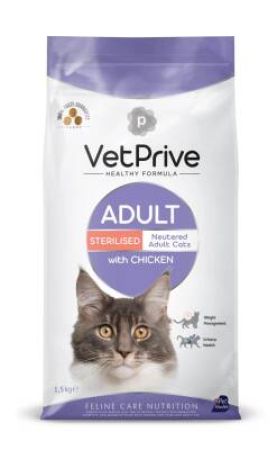 Vet Prive Sterilised Tavuklu Kısırlaştırılmış Kedi Maması 1,5 Kg