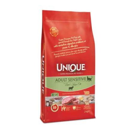 Unique Sensitive Kuzu Etli Yetişkin Kedi Maması 2 kg