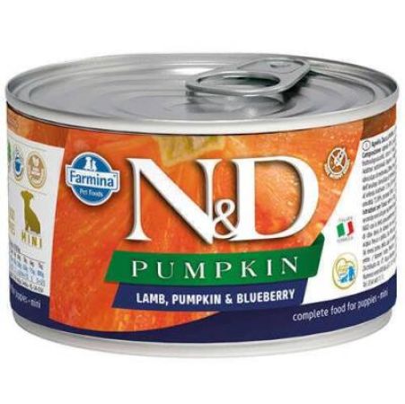 N&D Pumpkin Mini Balkabaklı Kuzu Etli ve Yaban Mersini Yavru Köpek Konservesi 140 gr