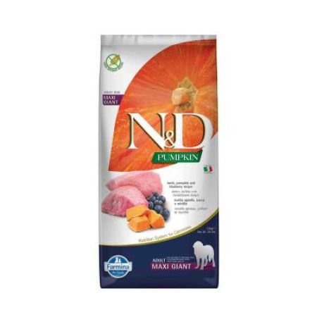 N&D Pumpkin Kuzu ve Yabanmersinli Giant Maxi Yetişkin Köpek Maması 12 Kg