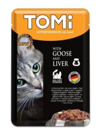 Tomi Kedi Kaz & Ciğer Pouch Mama 100 gr