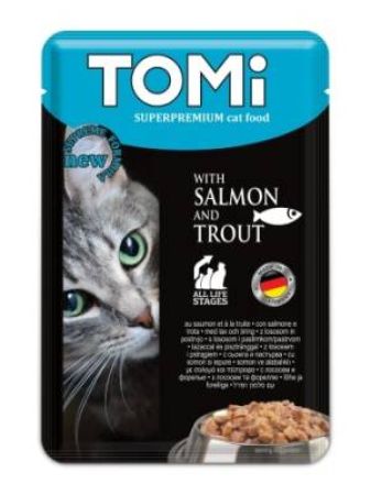 Tomi Kedi Somon & Alabalık Pouch Mama 100 gr