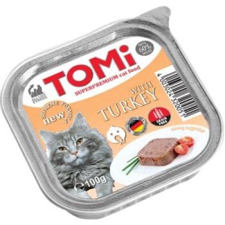 Tomi Kedi Hindili Alüminyum Yaş Mama 100 gr (Pate)