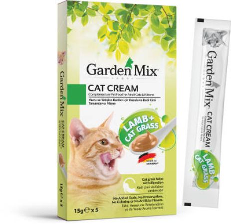 Garden Mıx Kedi Kreması Kuzu+kedi Otu 15gr X 5 Adet