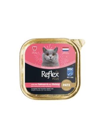 Reflex Plus Alu Tray Somon ve Karidesli Kıyılmış Pate Yetişkin Kedi Yaş Maması 85 Gr