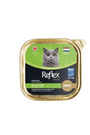 Reflex Plus Alu Tray Morina Balıklı Kıyılmış Pate Kısırlaştırılmış Kedi Yaş Maması 85 Gr