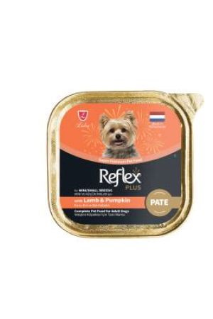 Reflex Plus Alu Tray Kuzu Etli ve Bal Kabaklı Pate Kıyılmış Küçük Irk Yetişkin Köpeler İçin Yaş Mama 85 Gr