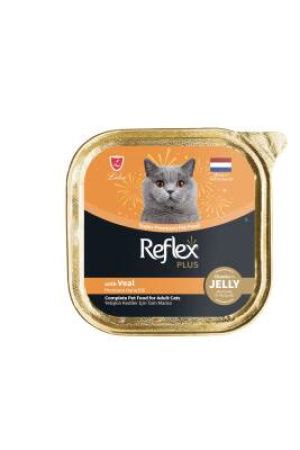 Reflex Plus Alu Tray Dana Etli Jöle İçinde Et Parçacıklı Yetişkin Kedi Yaş Maması 85 Gr