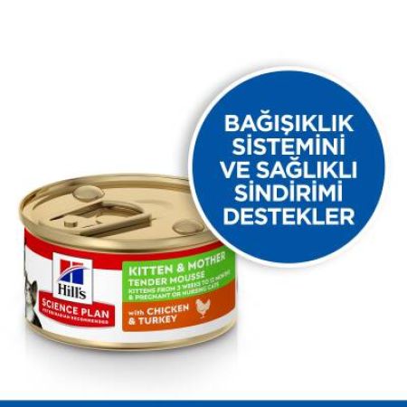 Hill's Science Plan Anne ve Yavru Kıyılmış Kedi Konservesi 85 gr