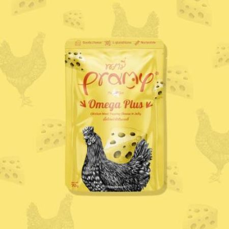 Pramy Omega Plus Jelly Tavuklu Ve Peynirli Yetişikin Kedi Konserve Maması 70 gr