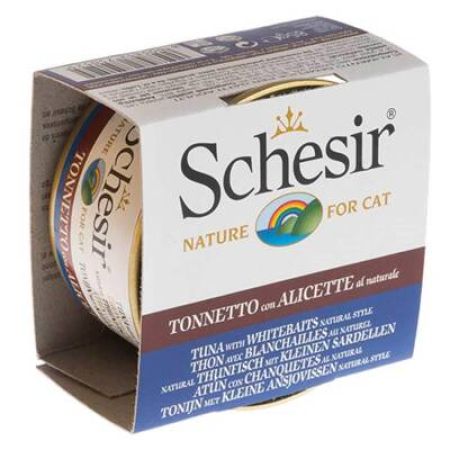 Schesir Suda Pişirilmiş Ton ve Ringa Balıklı Yetişkin Kedi Konservesi 85 gr