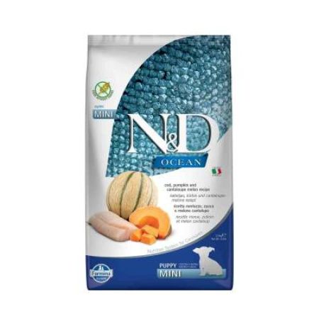 N&D Ocean Morina Balıklı, Balkabaklı ve Kavunlu Küçük Irk Yavru Köpek Maması 2,5 Kg