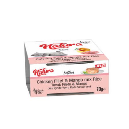 Natura Kitten Tavuk Fileto ve Mangolu Yavru Kedi Konservesi 70 gr