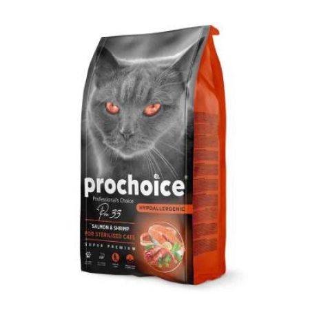 Prochoice Pro 33 Somonlu ve Karidesli Kısırlaştırılmış Yetişkin Kedi Maması 2 kg