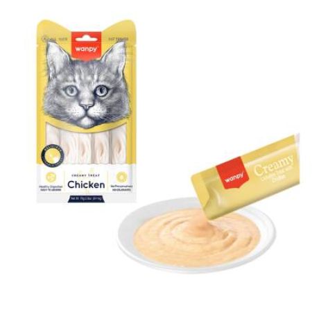 Wanpy Tavuklu Sıvı Krema Kedi Ödülü 5 X 14 gr