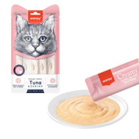 Wanpy Ton ve Karidesli Sıvı Kedi Ödülü 5 X 14 gr