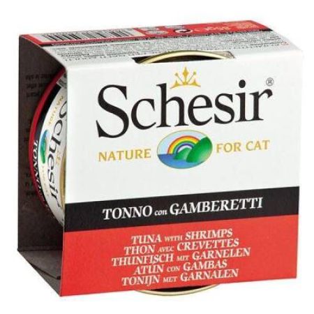Schesir Jel İçinde Ton Balıklı & Karidesli Yetişkin Kedi Konservesi 85 gr