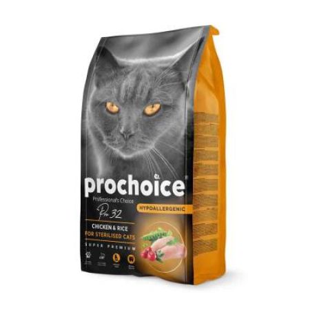 Prochoice Pro 32 Tavuklu Kısırlaştırılmış Yetişkin Kedi Maması 2 kg