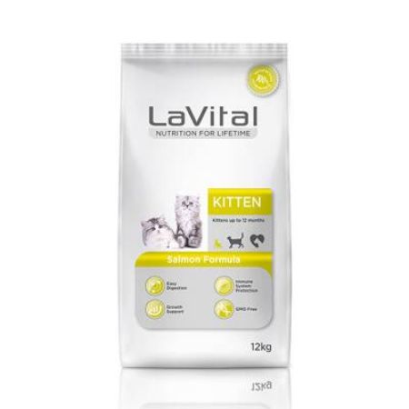LaVital Kitten Somon Balıklı Yavru Kuru Kedi Maması 12 kg