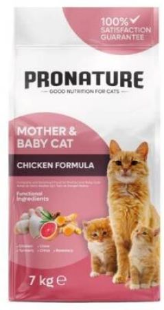Pronature Mother&Baby Tavuk Etli Anne ve Yavru için Kuru Kedi Maması 7 kg